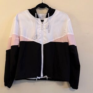 Angel Kiss Black, White, and Pink Bomber Jacket